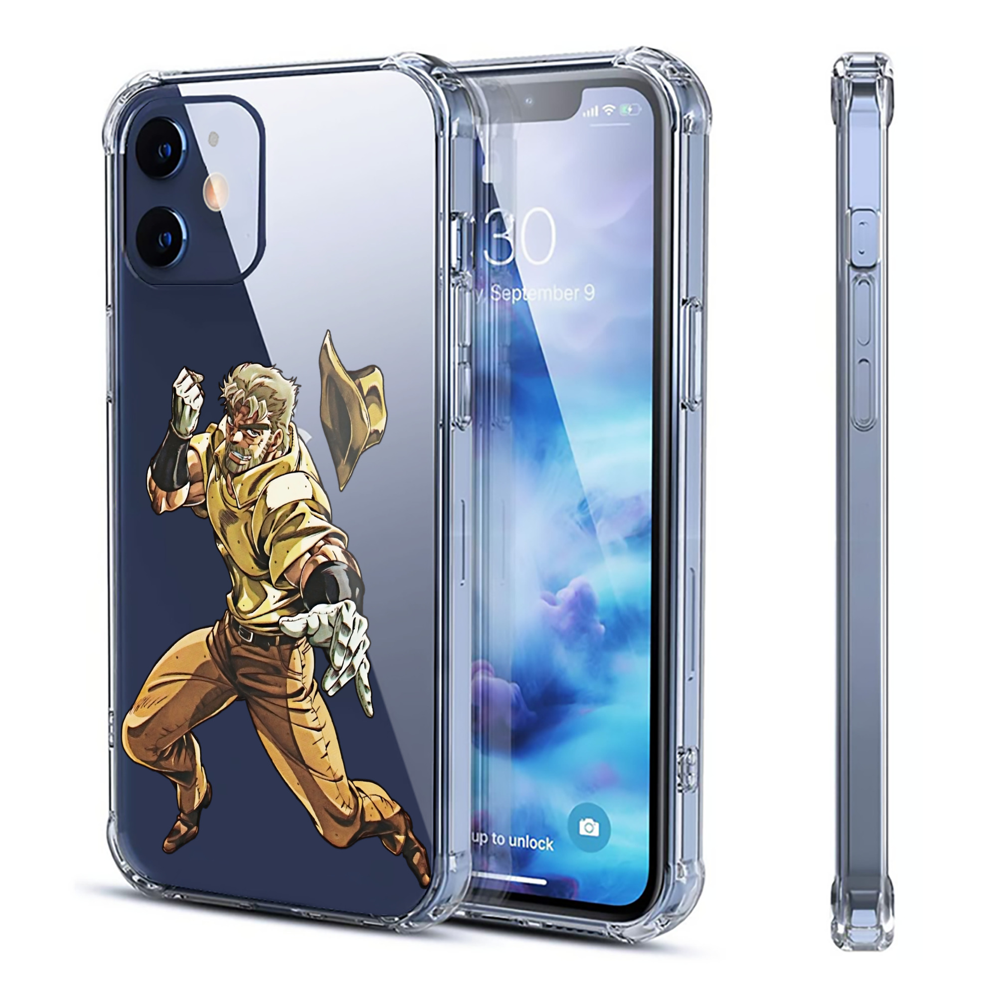 （画像用） ジョジョの奇妙な冒険 ジョセフ?ジョースター JoJo's Bizarre Adventure Joseph Joestar 【iPhone 12シリーズ対応】透明スマホケース（クリアソフトケース）